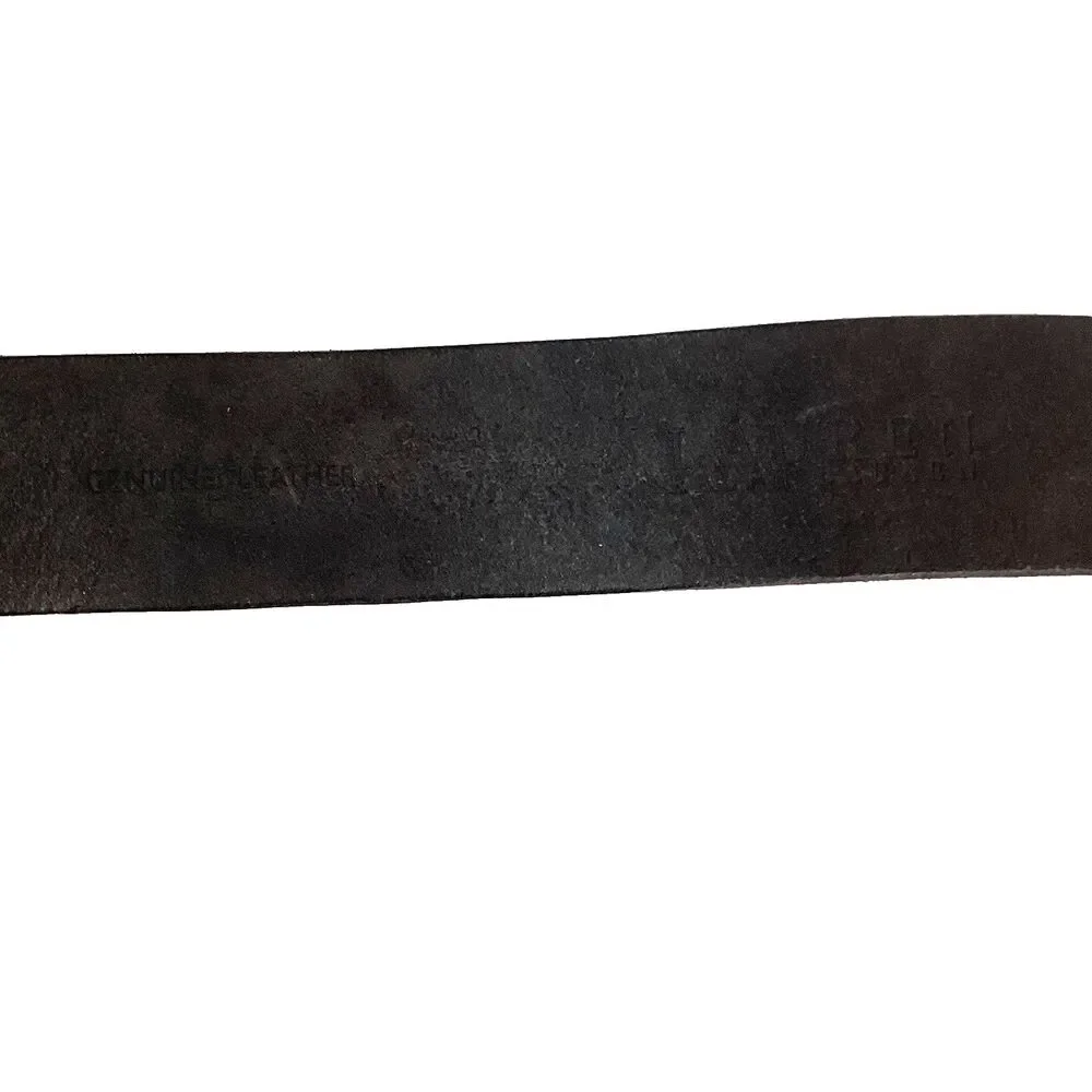 Lauren Ralph Lauren Belt Women's Large Tooled Leather Brown Etched Floral 5-Hole